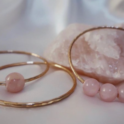 Rose Quartz Bangles