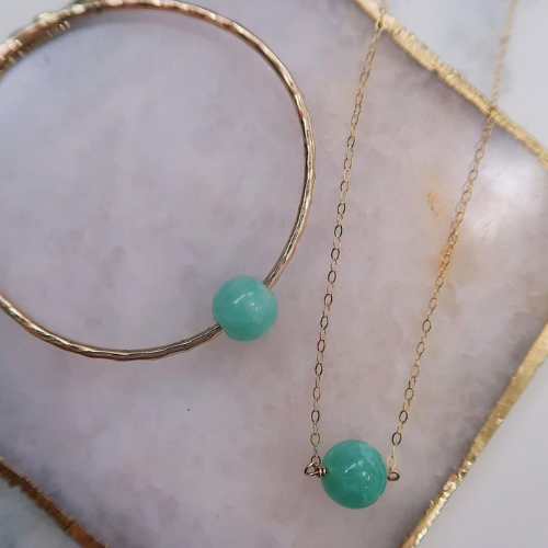 Custom Crystal Bangle + Necklace Set