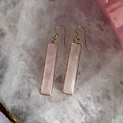 Rose Quartz Earrings