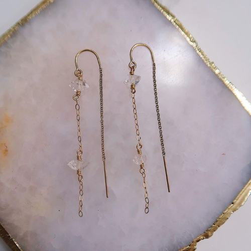 Herkimer Threader Earrings